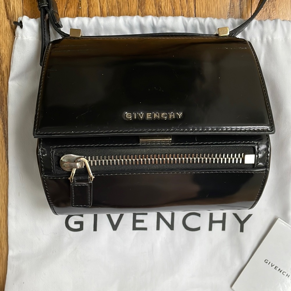 Givenchy Black Patent Leather Crossbody Bag
